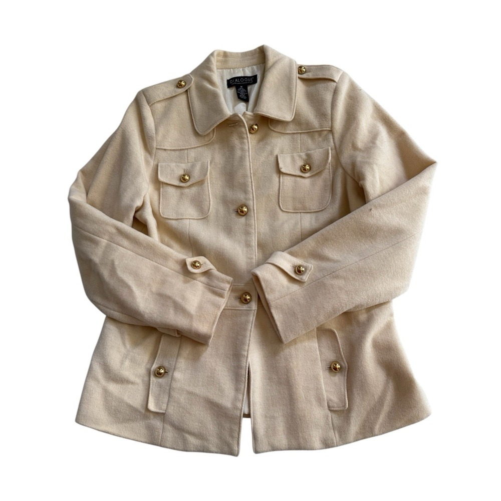 Dialogue Cream Pea Coat